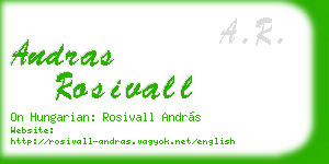 andras rosivall business card